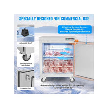 28 Inch Commercial Frozen Prep Refrigerator 7.4 Cu.Ft. Stainless Steel Sandwich & Salad Freezer Table