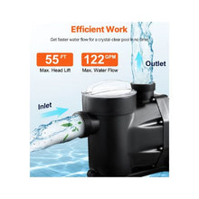 1.5 HP Single-Speed Above Ground Swimming Pool Pump with 220V High-Efficiency Motor