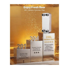 20-Plate 5 x 12 Inch Stainless Steel Plate Heat Exchanger for Radiant Floor Heating
