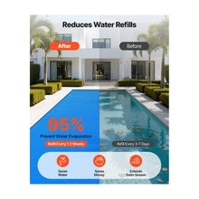 36 x 18 ft 8 Mil Blue Rectangle Solar Pool Blanket Bubble Swimming Pool Cover with PE Material Heat Absorbing & Retaining Cover for Above Ground & Inground Pools
