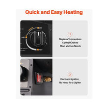 Heavy-Duty 125,000 BTU Stepless Adjustable Propane Barrel Heater for Indoor and Outdoor Heating