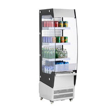 7.8 Cu. Ft. Commercial Open Air Merchandiser Refrigerator with 3-Tier Shelving and LED Lighting