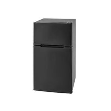 3.2 Cu.Ft Compact Two Door Refrigerator with Separate Freezer and Adjustable Temperature for Home, Apartment & Office Black