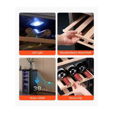 Freestanding Dual Zone Wine Refrigerator 20 Bottle Capacity with Precision Temperature Control for Home, Bar & Office