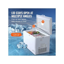 12.8 Cu.Ft Freestanding Commercial Chest Freezer with 345 L Capacity Locking Lid 7 Level Adjustable Temperature