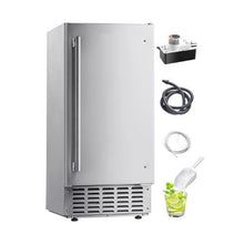66 Lbs/24H Electric Drain Under Counter Nugget Ice Maker with Drain Pump Compatibility