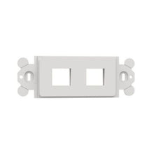 2 Port Screw Mount Module Rectangular Adapter Frame White NK2RMFWH