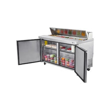 60 Inch Commercial Sandwich Prep Refrigerator, 15.4 Cu. Ft. 16-Pan Food Prep Table