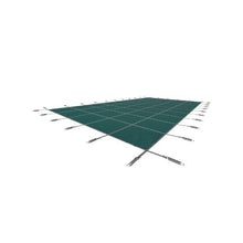 16 x 40 ft Rectangle Pool Safety Cover No Tray Inground Swimming Pool Cover with Drainage Holes Durable Mesh Winter Safety Cover Green