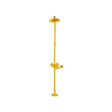 27 cm Emergency Eyewash & Safety Shower Station 304 Stainless Steel, OSHA Compliant Floor-Mounted Yellow