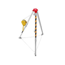 2600 lbs Winch Confined Space Rescue Tripod Kit with 8 ft Adjustable Legs 98 ft Steel Cable Fall Protection Harness Blower & Gas Detector