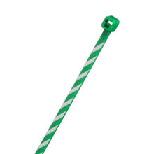 Cross Section Striped Miniature Cable Tie Green With White PLT1M-L5-10 (Pack of 1000)