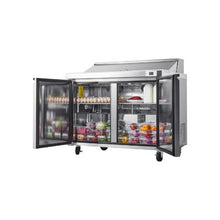 Commercial 48 Inch Stainless Steel Refrigerated Food Prep Table with 12 Trays & Cutting Board