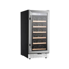 28 Bottle Dual Use Wine Cooler Refrigerator with Digital Temperature Control Adjustable Shelves & Glass Door for Home, Office, Bar