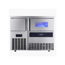 Commercial Automatic 330 LBS/Day Self-Cleaning Ice Cube Machine with Worktable and Cooling Compartment