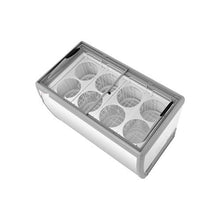13.1 Cu.Ft Commercial Ice Cream Freezer Display Case with 8 Tub Capacity & Locking Casters