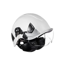 Type 1 Class C Industrial Safety Helmet with Visor & Earmuffs, ANSI/ISEA Z89.1 Compliant ABS Hard Hat 6-Point Ratchet Suspension Adjustable Vented Design