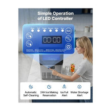 Built-In Commercial Stainless Steel Ice Maker Machine with Pump 80 lbs/24H with 13 lb Storage Bin