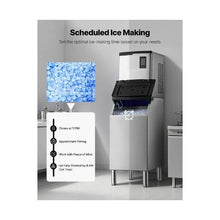 800LBS Daily Production Commercial Ice Cube Maker with 300LBS Large Capacity Storage Bin