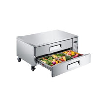 52 Inch Commercial Refrigerated Base Cabinet with 2 Drawers and Stainless Steel Construction & Drawer Storage