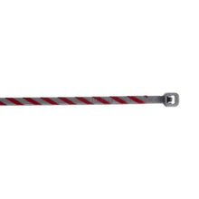 Miniature Premium Nylon Cable Tie Strips Slate With Red PLT1M-L8-2 (Pack of 50)