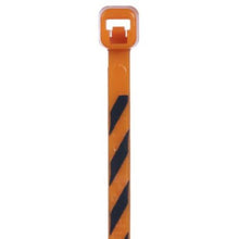 Cross Section Miniature Striped Self Locking Cable Tie Orange With Black PLT1M-L3-0 (Pack of 50)