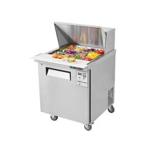 7.4 Cu. Ft. Commercial 28 Inch Sandwich Salad Prep Table with Locking Door & Cutting Board