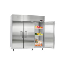 Commercial 72 Inch Reach-In Refrigerator 52 Cu.Ft. 3-Door Stainless Steel Upright Cooler for Restaurants & Commercial Kitchens