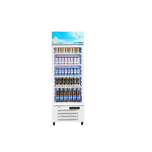 9.6 Cu.Ft Commercial Display Beverage Refrigerator with Glass Door LED Light Box Flexible Adjustable Shelves