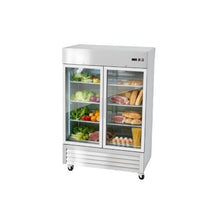 54 Inch Heavy Duty Commercial Reach In Glass Door Refrigerator with Digital Temperature Control & 8 Adjustable Shelves