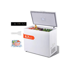 6.36 Cu.Ft Compact Deep Freezer with Adjustable Cooling Control Freestanding Chest Freezer White