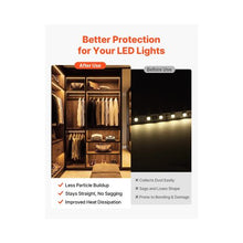 6.6 ft U-Shape LED Aluminum Channels with Cover & Clips for Strip Lights (10-Pack)