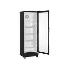Commercial Glass Door Merchandiser Refrigerator 8.1 Cu.Ft Upright Beverage Display Cooler with 4 Adjustable Shelves & LED Lighting Black