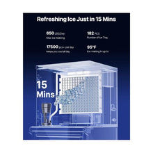 650 lb High Capacity Commercial Ice Machine with Touchscreen & Self-Cleaning Function