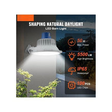 High Brightness 50W LED 5500LM Dusk Outdoor Shed and Patio Security Light Fixture