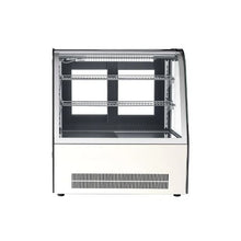 105L Countertop Refrigerated Cake Display Case 2 Tier Curved Glass Bakery Cooler and LED Lighting