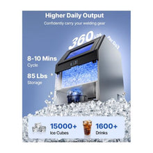Freestanding Stainless Steel Commercial Ice Maker with Condensate Pump 360 lbs/24H Ice Production