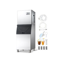 Heavy-Duty Commercial Ice Making Machine with 400LB Daily Output and 300LB Storage Bin