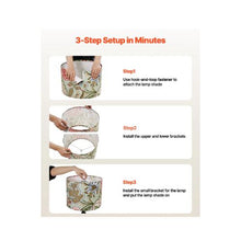 13 x 10 Inch Universal Medium Round Drum Lamp Shade for Table Floor & Pendant Lamps Dark Floral