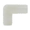 1/2 White Nylon Hose Barb Union Elbow 33394W