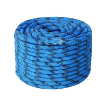 Heavy Duty 150 ft Static Climbing & Rescue Rope 12.7 mm Fiber Rope with 30 kN Breaking Strength and Steel Snap Hooks