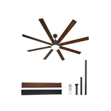 72 Inch Premium Indoor Outdoor Adjustable Color Temperature Remote Control Ceiling Fan with Light
