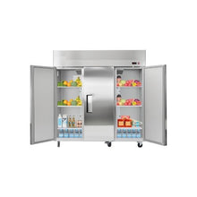 Commercial 72 Inch Reach-In Refrigerator 52 Cu.Ft. 3-Door Stainless Steel Upright Cooler for Restaurants & Commercial Kitchens