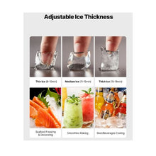 Large Capacity Modular Ice Machine Head with Adjustable Ice Thickness 400 lbs with Self-Cleaning