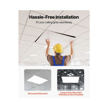 Commercial Ultra Slim Multi Watt 2x2 LED Flat Troffer Light Fixture 3CCT Selectable 0-10V Dimmable