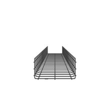 Steel Powder Coated Cable Management Wire Basket Black PWB6X12BL