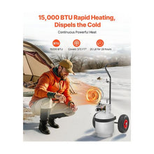 15,000 BTU High-Output Propane Tank Top Radiant Heater with Portable Trolley