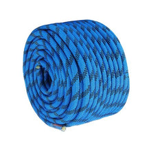Heavy Duty 150 ft Static Climbing & Rescue Rope 12.7 mm Fiber Rope with 30 kN Breaking Strength and Steel Snap Hooks