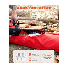 Small Chainsaw Safety Chaps 33–34 Inch Waist, Class C 8-Layer Apron-Style Protective Pants with Adjustable Belt & Gear Pocket