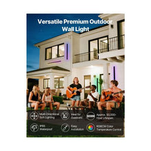 39.4 Inch Adjustable RGB Exterior Color Changing Outdoor Wall Mount Lights Fixtures